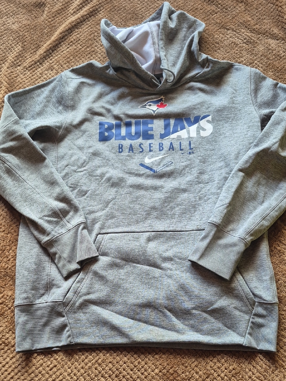 Nike Toronto Blue Jays Grey Dri-FIT Hooded Pullover